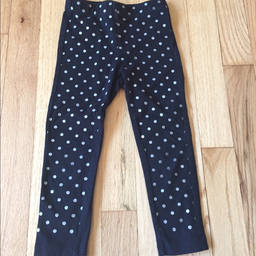 Girls 3T DKNY black polka dot leggings